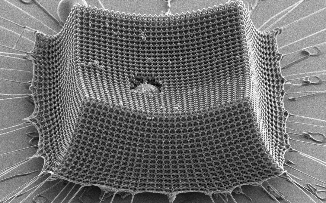 Supersonic impact resilience of nano architected carbon