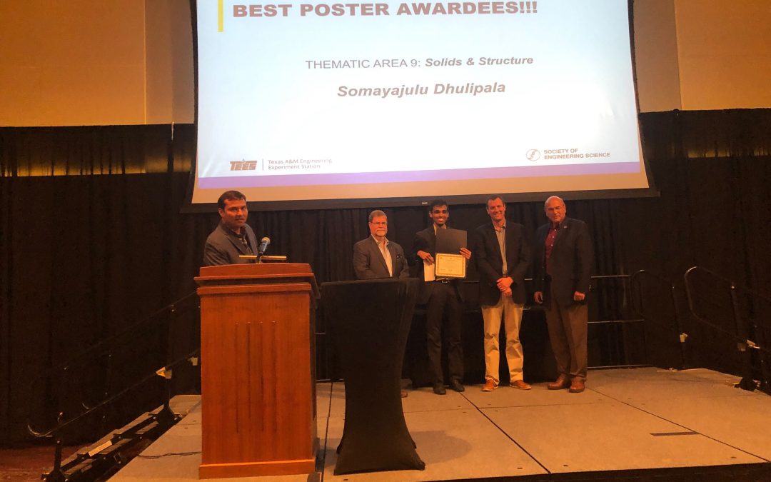 Somu wins the Best Poster Award at SES 2022
